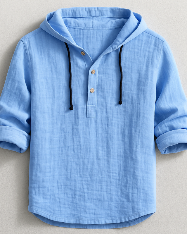 Kallos London | Premium Cotton Hooded Casual Shirt