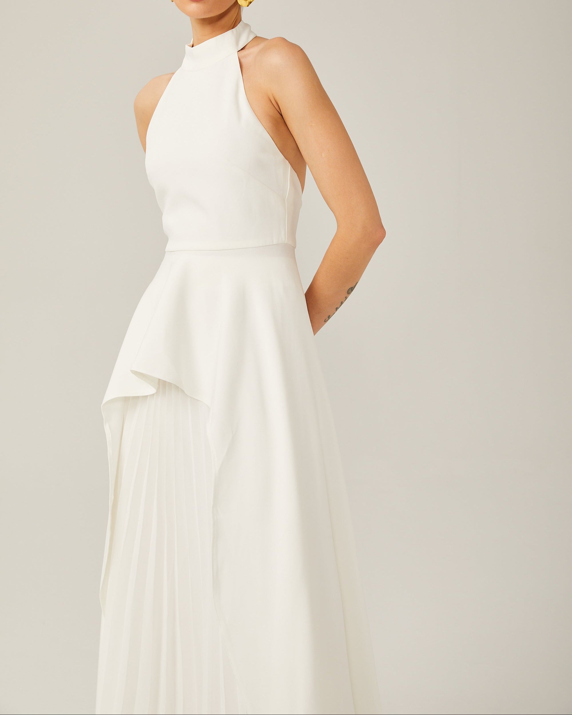 Kallos London | Halter neck Layered Long Dress
