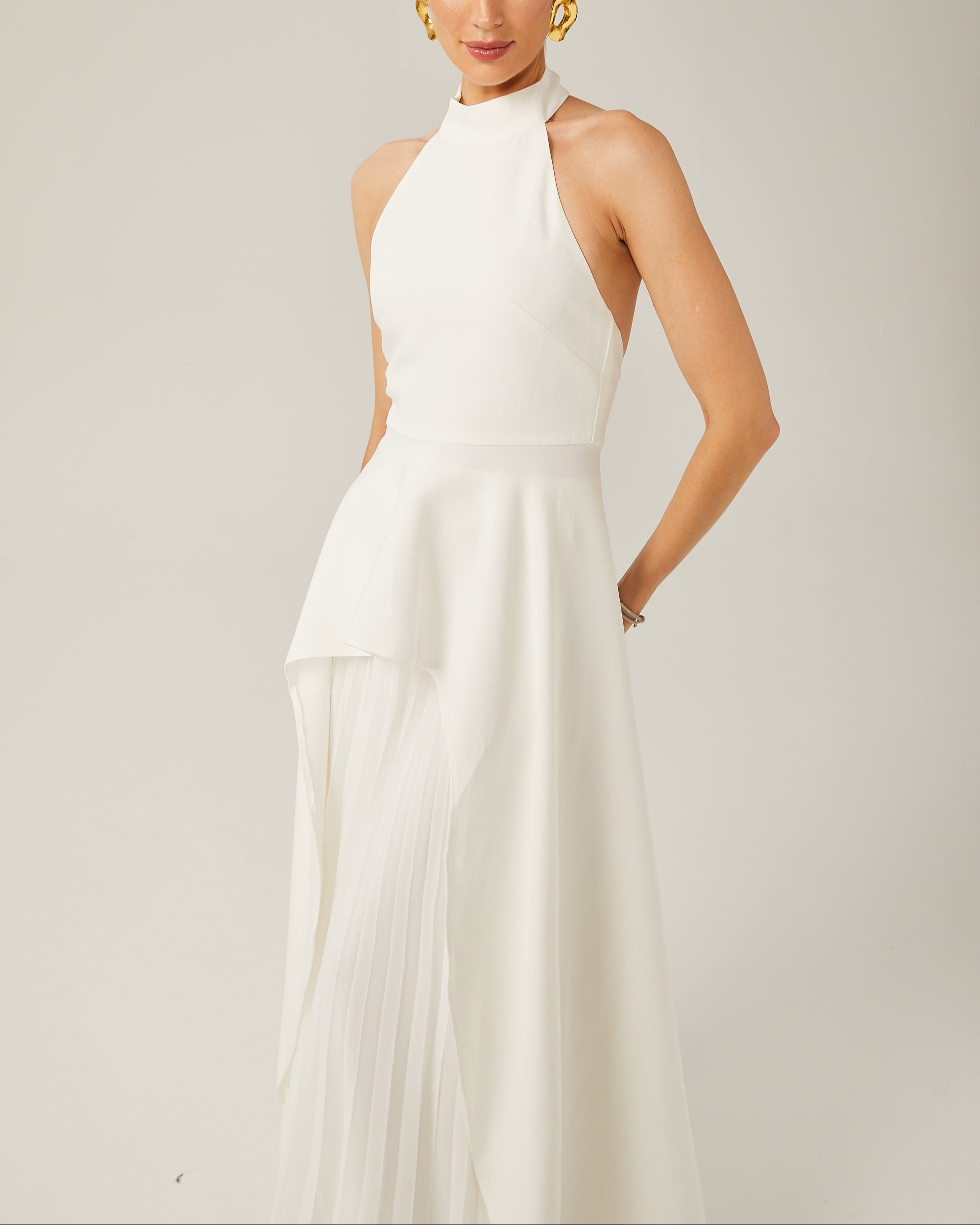 Kallos London | Halter neck Layered Long Dress