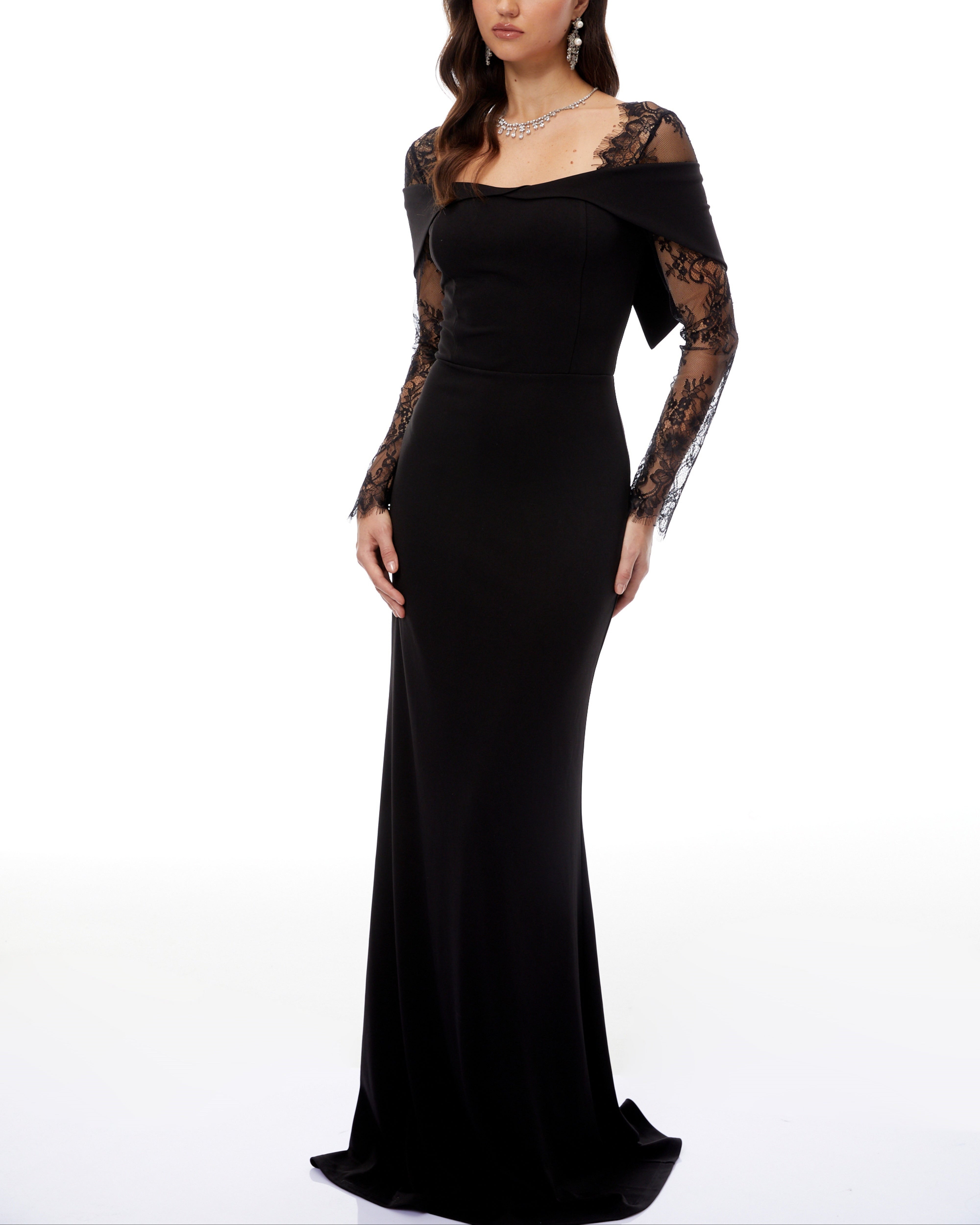 Kallos London | Black Lace Maxi Gown
