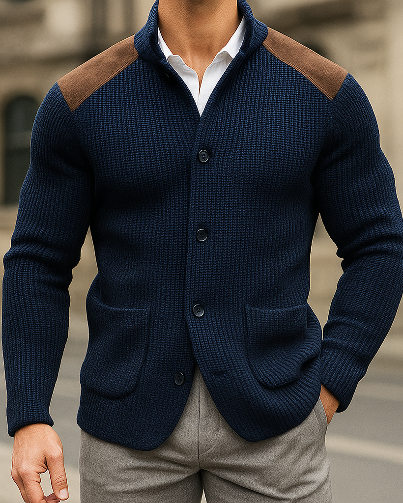 Kallos London | Men’s Structured Knit Elegant Blazer