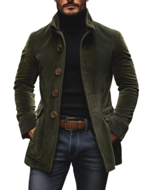 Kallos London | Men’s Corduroy Jacket Stand Collar