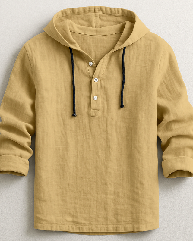 Kallos London | Premium Cotton Hooded Casual Shirt