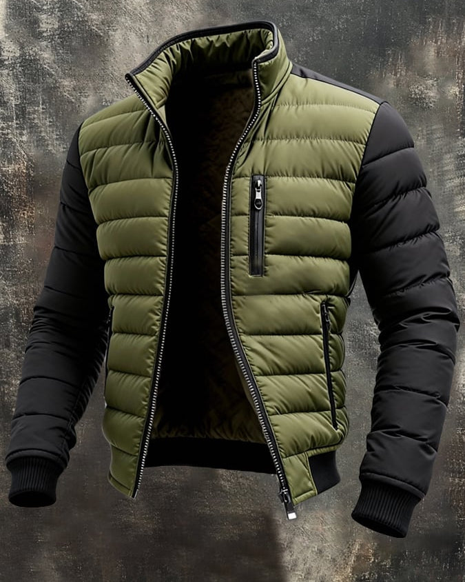 Kallos London | Quilted Jacket with Contrasting Sleeves