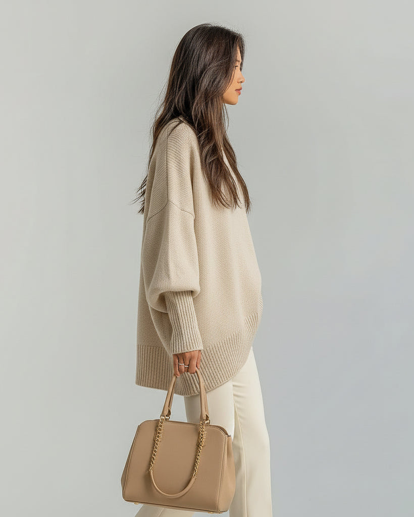 Kallos London | Relaxed Cashmere Blend Knit Sweater