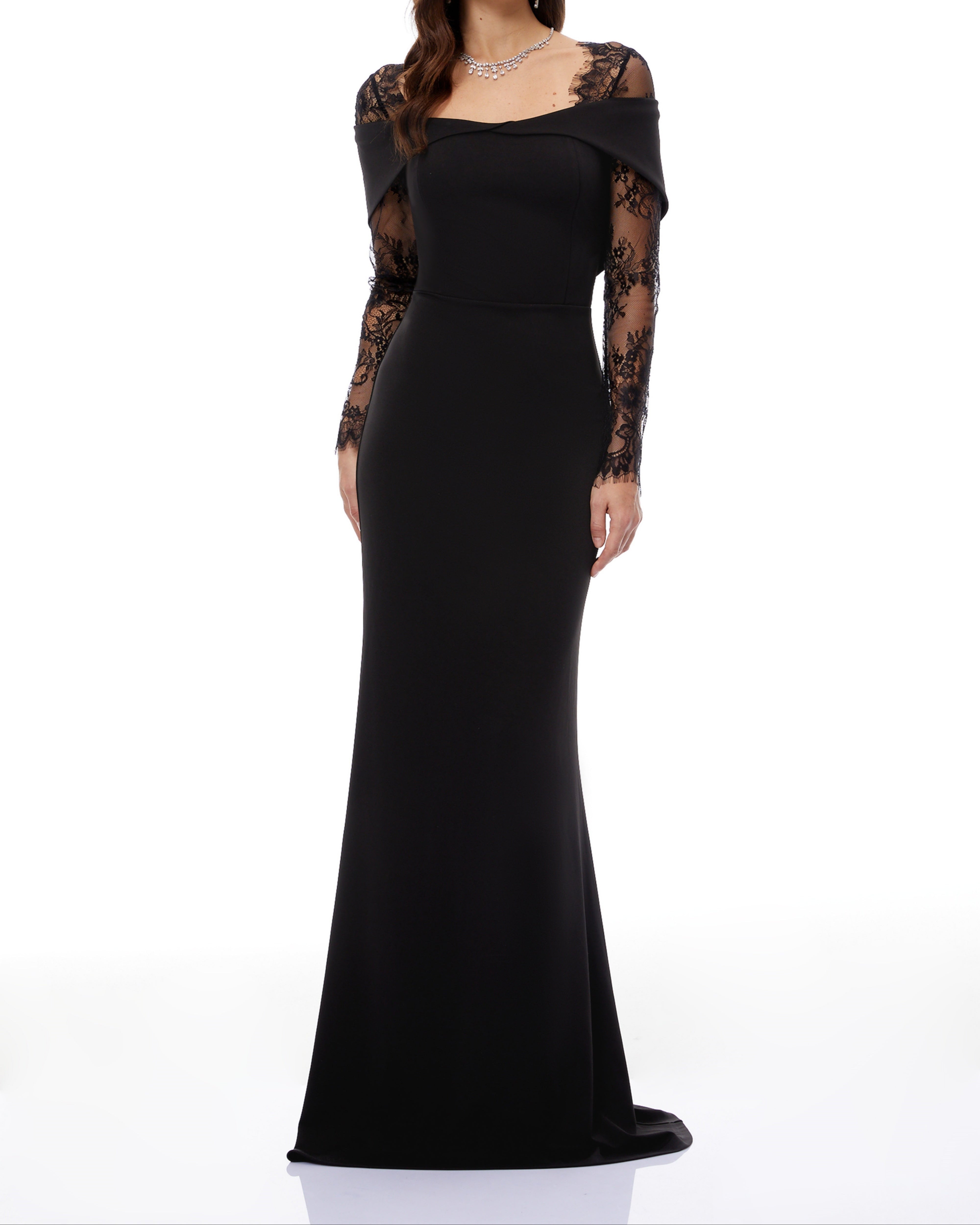 Kallos London | Black Lace Maxi Gown