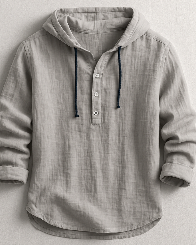 Kallos London | Premium Cotton Hooded Casual Shirt