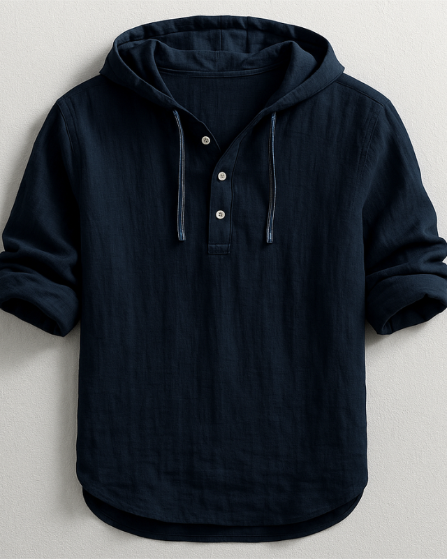 Kallos London | Premium Cotton Hooded Casual Shirt