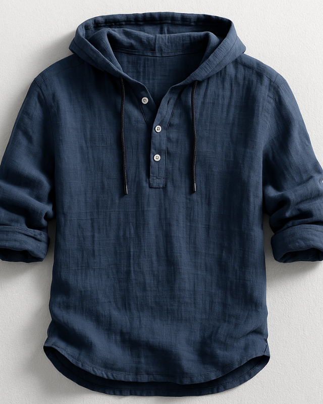 Kallos London | Premium Cotton Hooded Casual Shirt