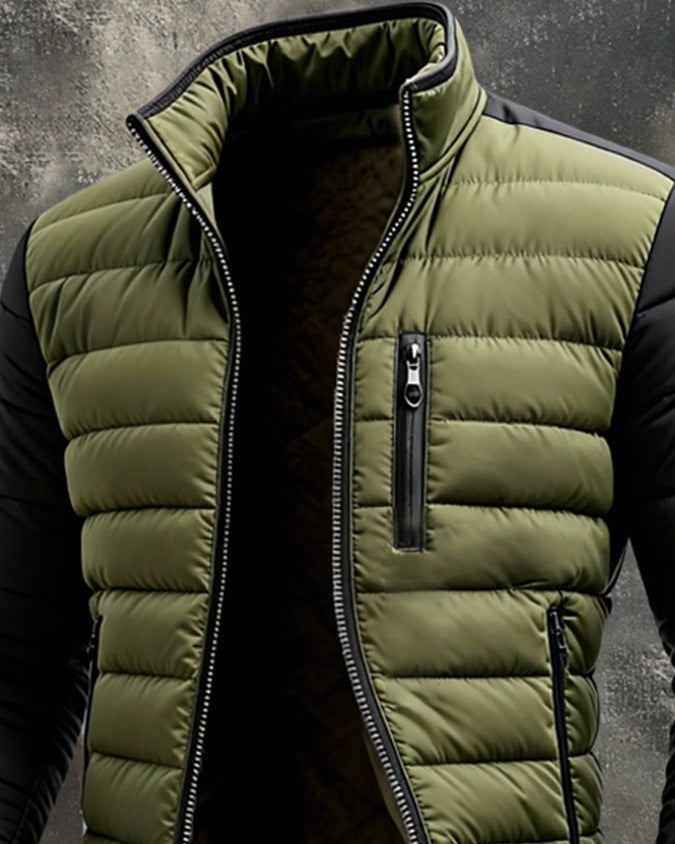 Kallos London | Quilted Jacket with Contrasting Sleeves
