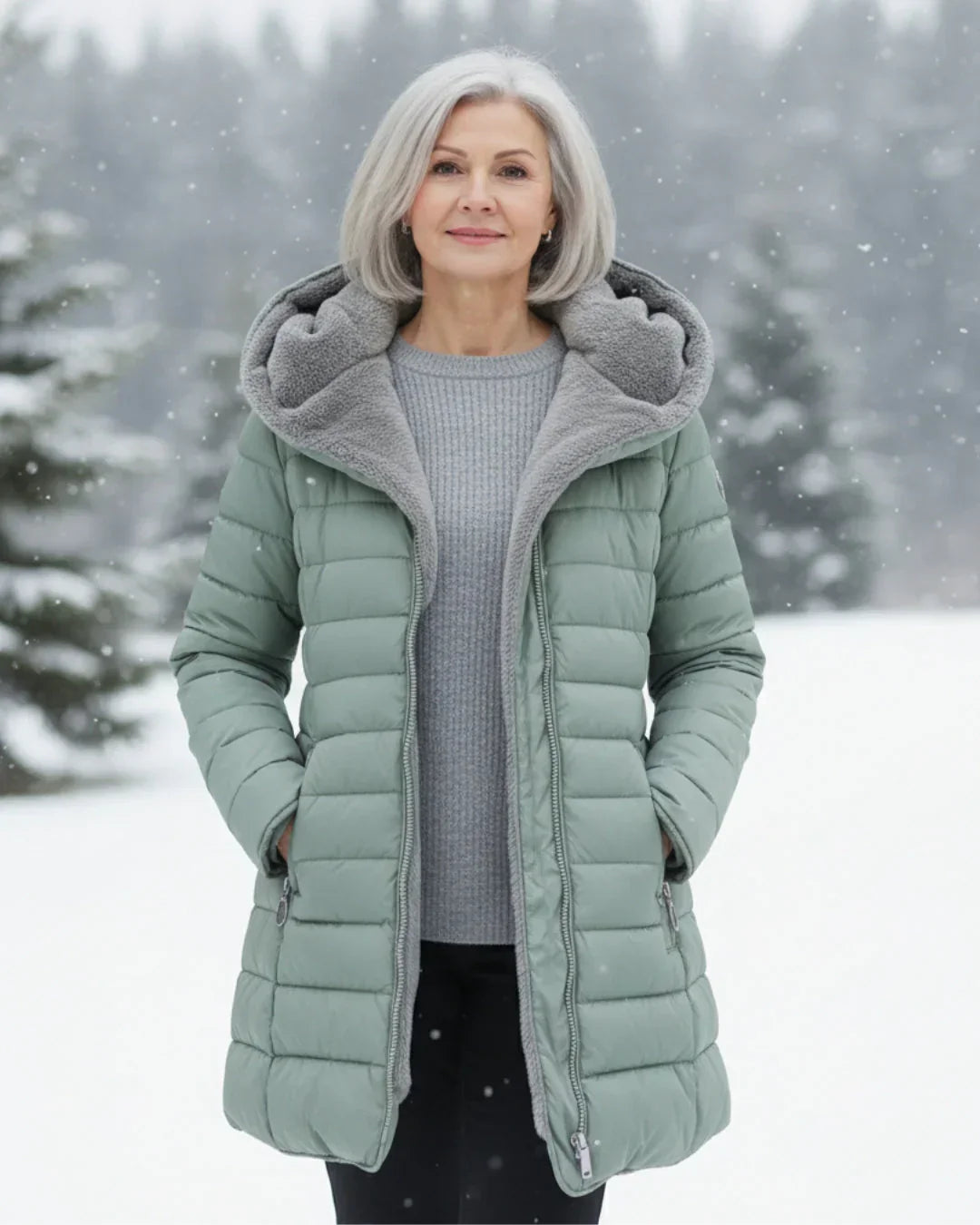 Kallos London | Quilted Winter Coat Elegant Warmth