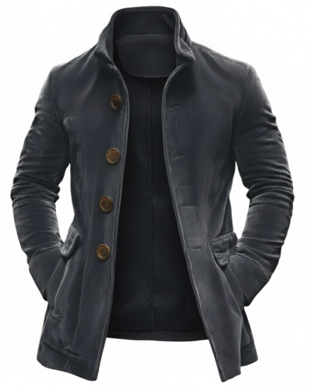Kallos London | Men’s Corduroy Jacket Stand Collar