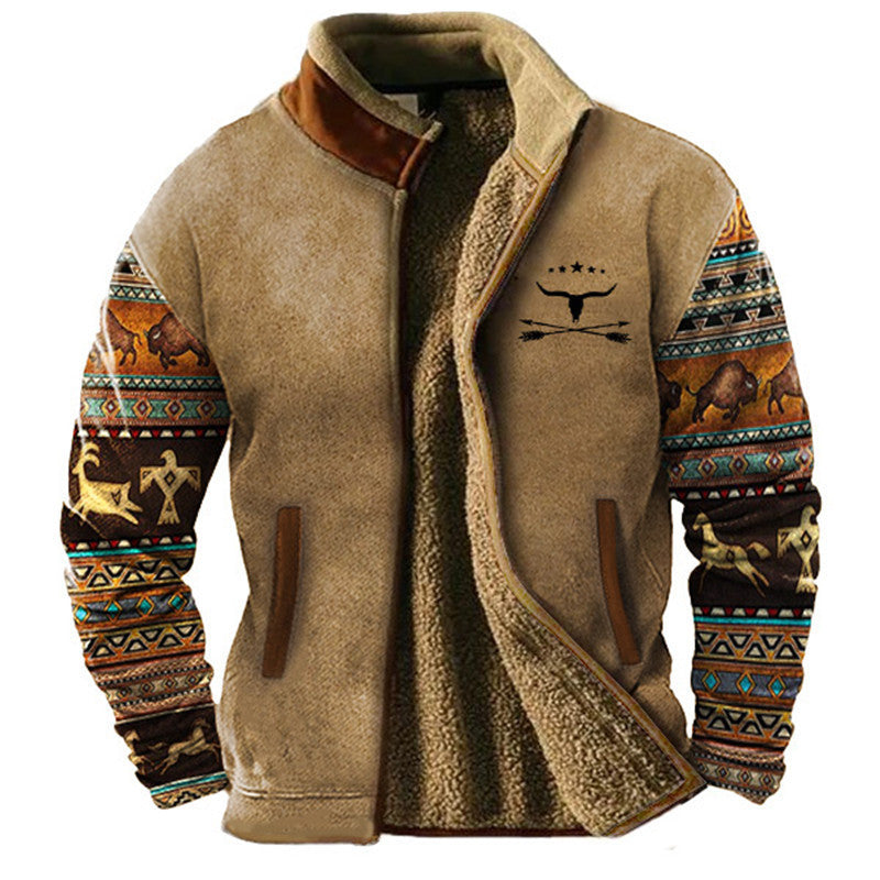 Sierra Native Pattern Fleece Jacket
