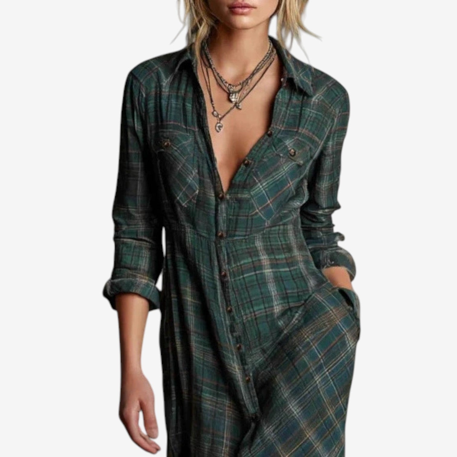 Elena Luxe Shirt Dress