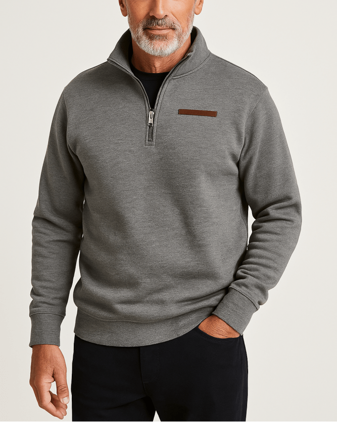 Kallos London | Soft Fleece Quarter-Zip Sweatshirt