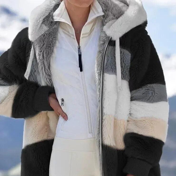 Luxe Patchwork Sherpa Jacket