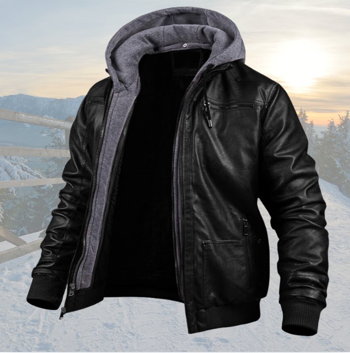 Kallos London Classic Leather Winter Jacket