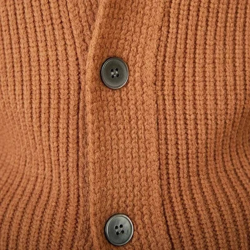 Men's classic wool-blend knit cardigan