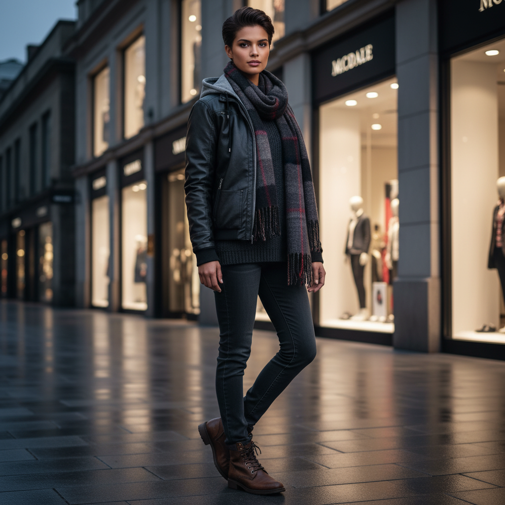 Kallos London Classic Leather Winter Jacket