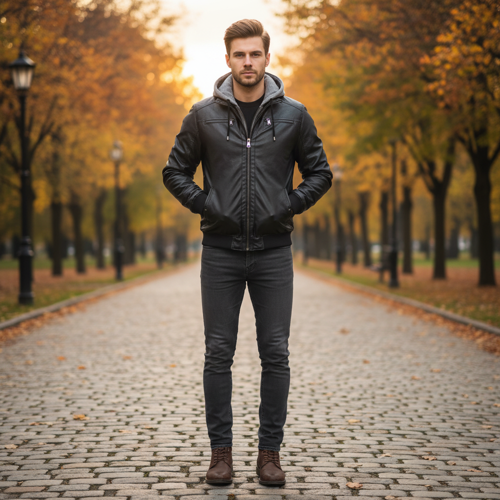 Kallos London Classic Leather Winter Jacket