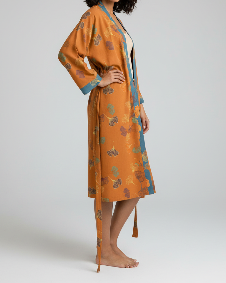 Kallos London | Cotton Gauze Kimono Robe