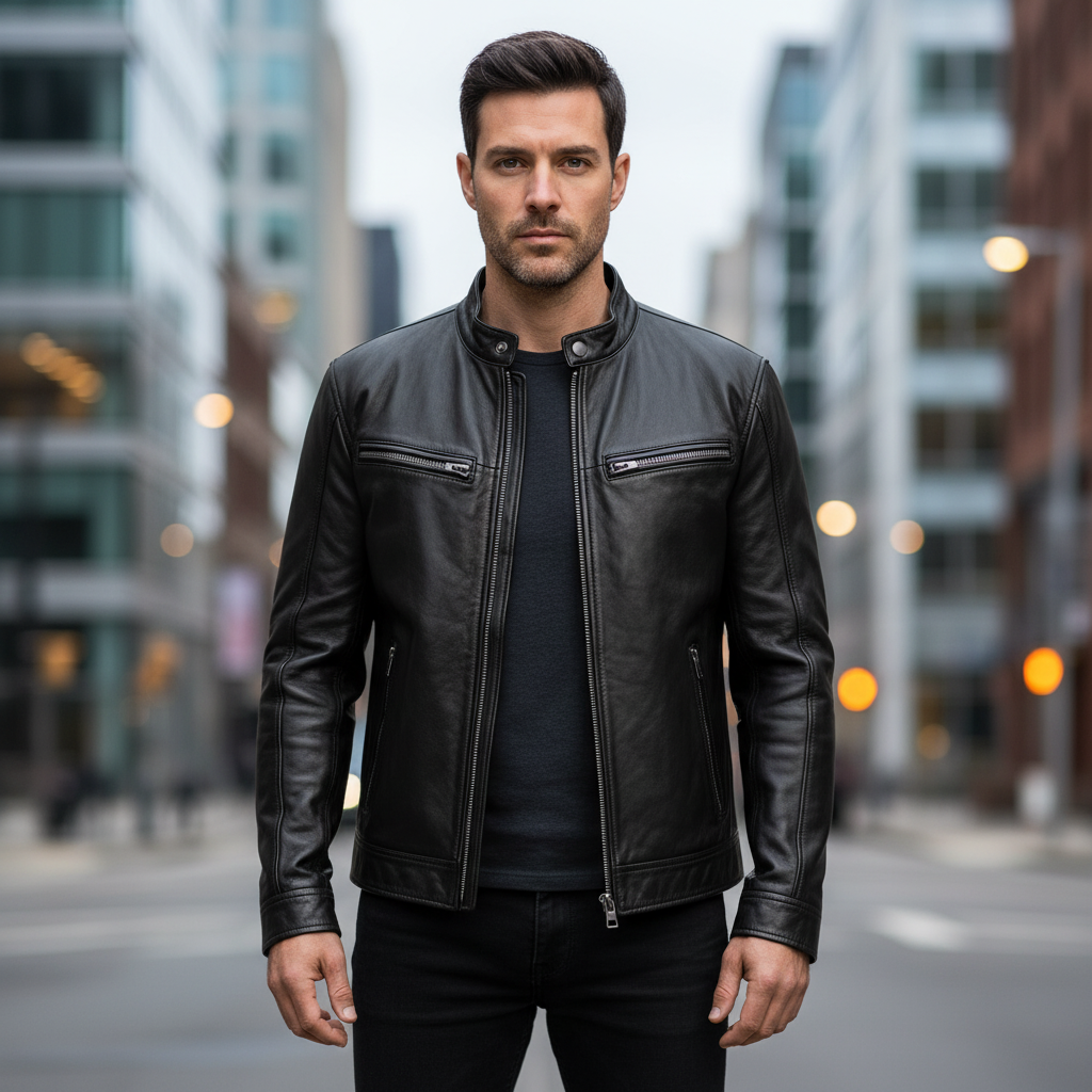 Kallos London Modern Men’s Leather Jacket