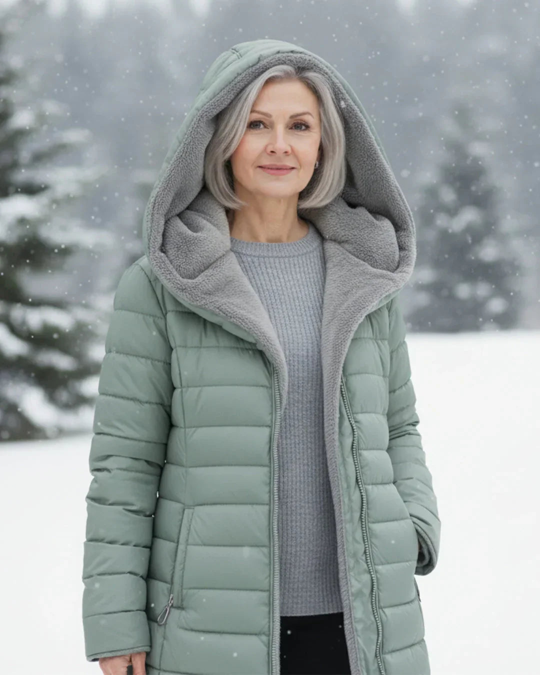 Kallos London | Quilted Winter Coat Elegant Warmth