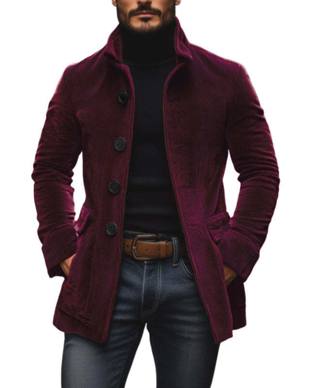 Kallos London | Men’s Corduroy Jacket Stand Collar