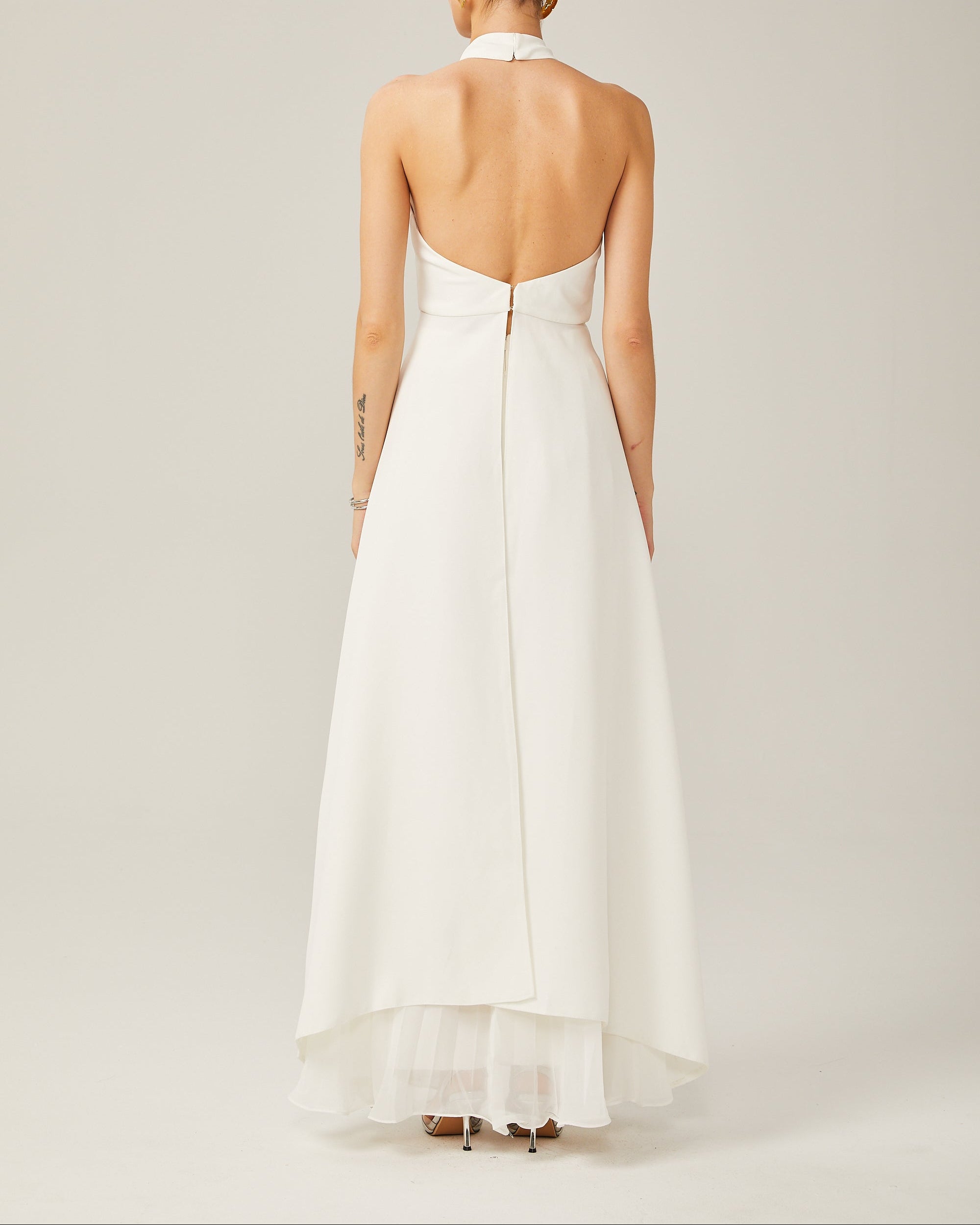 Kallos London | Halter neck Layered Long Dress