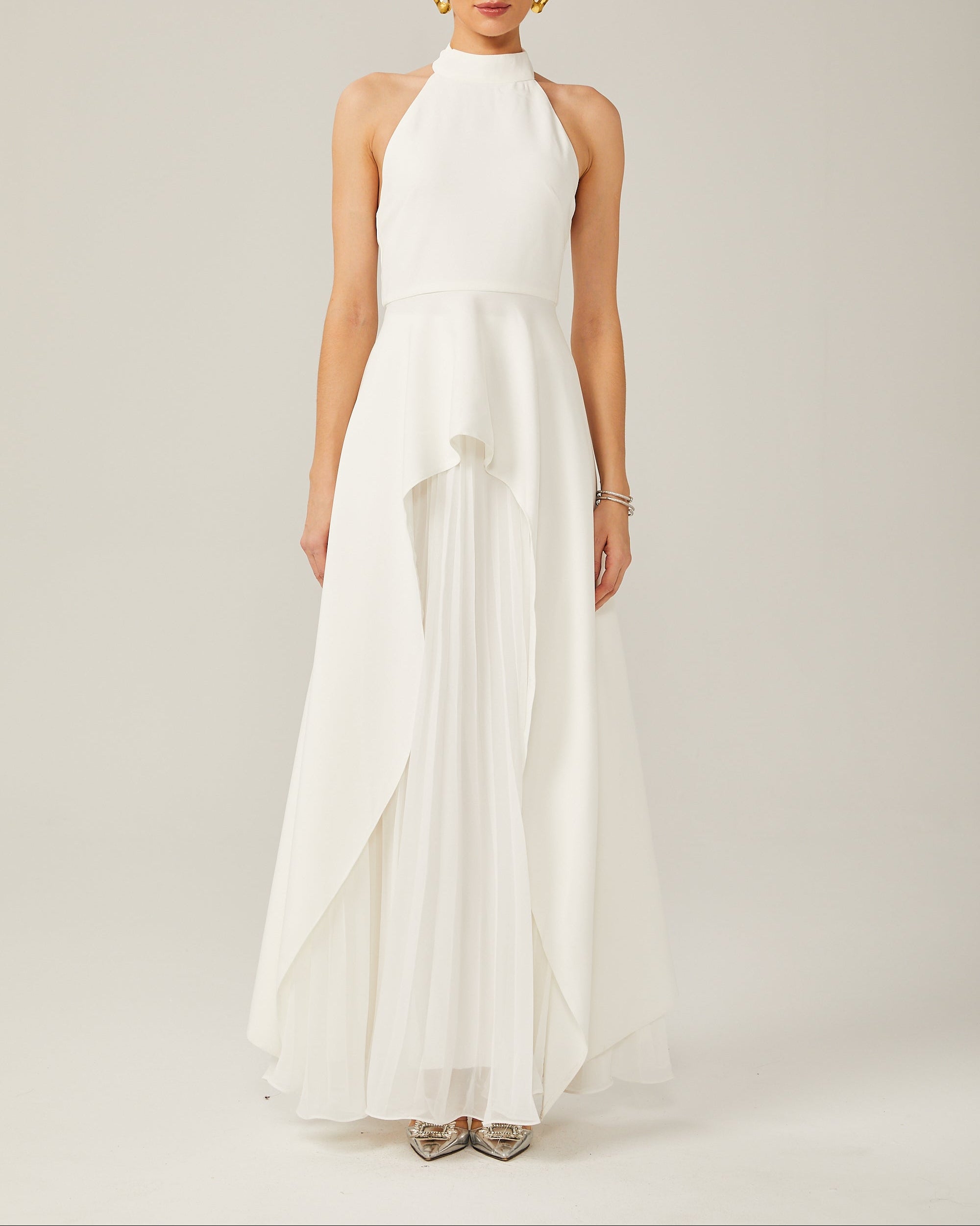 Kallos London | Halter neck Layered Long Dress