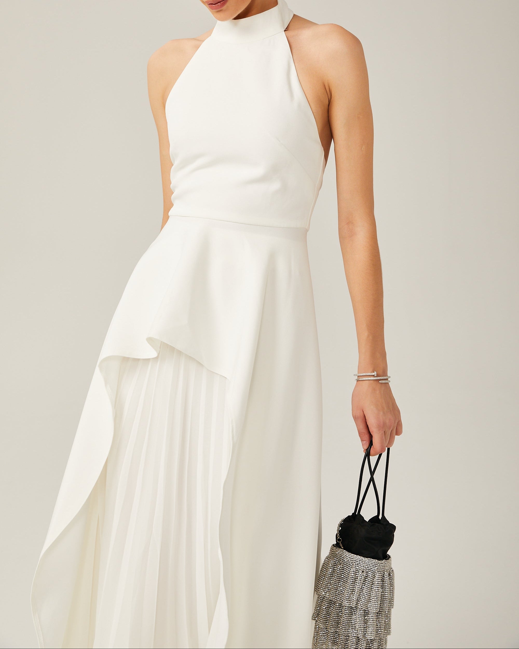 Kallos London | Halter neck Layered Long Dress