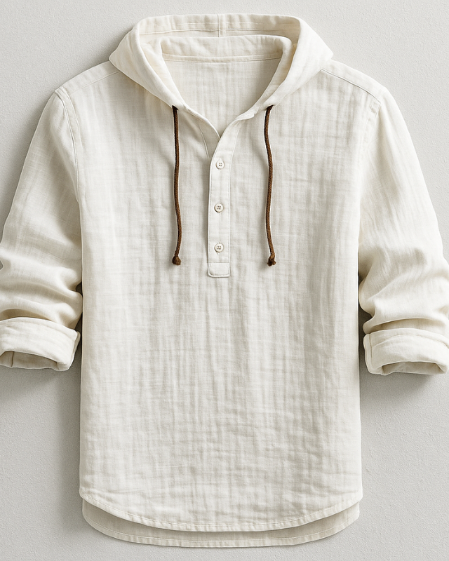 Kallos London | Premium Cotton Hooded Casual Shirt