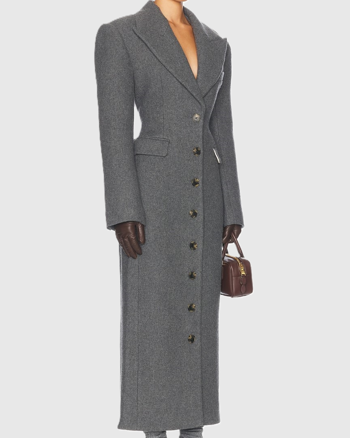 Kallos London | Elegant Grey Lapel Coat