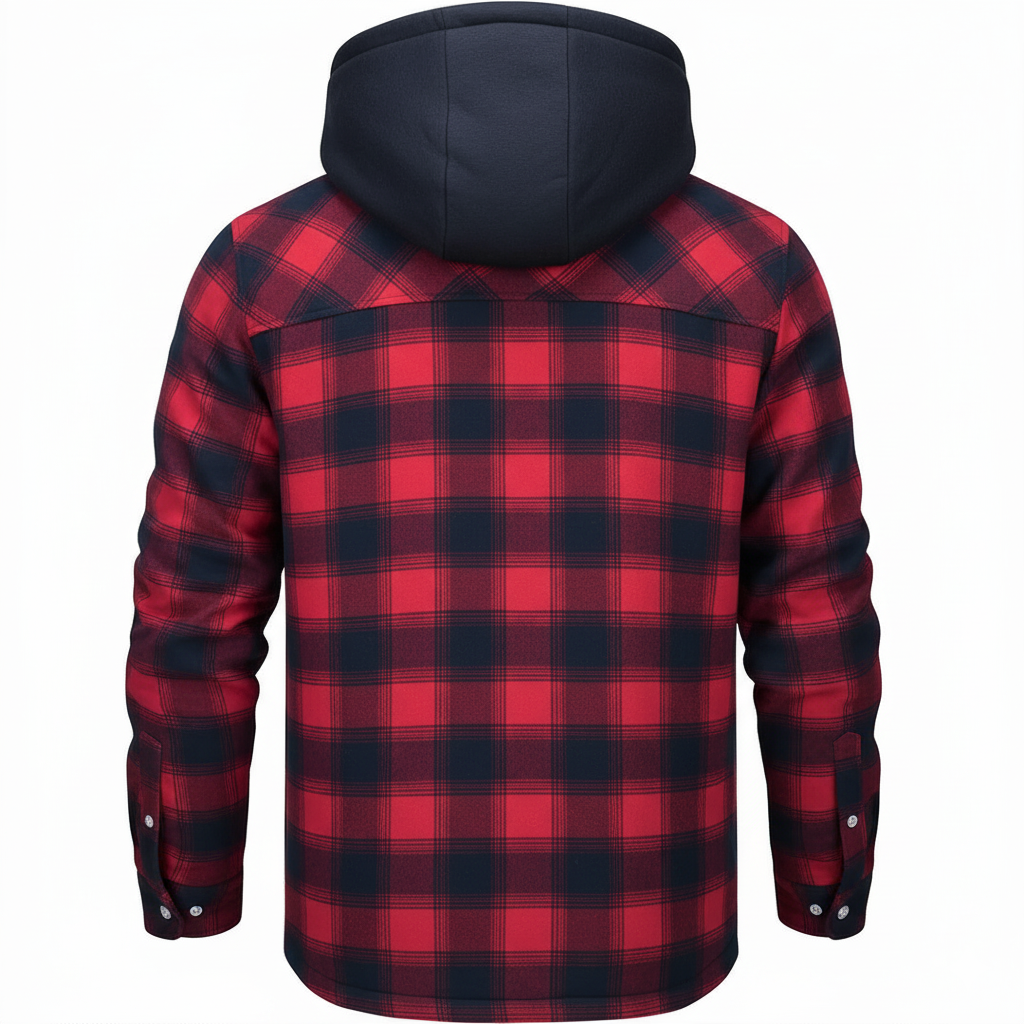 Men's full-zip wool-blend winter coat