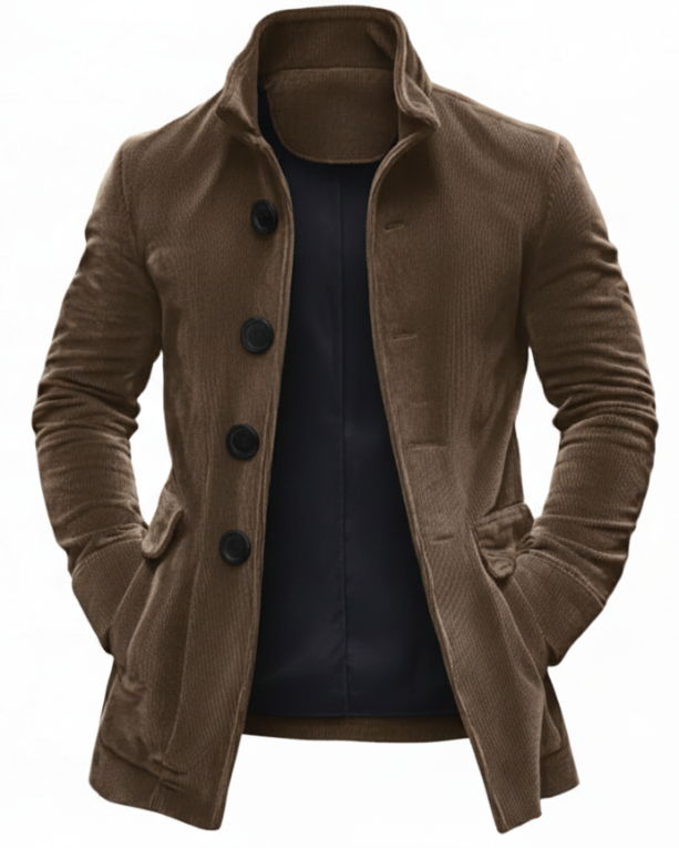 Kallos London | Men’s Corduroy Jacket Stand Collar