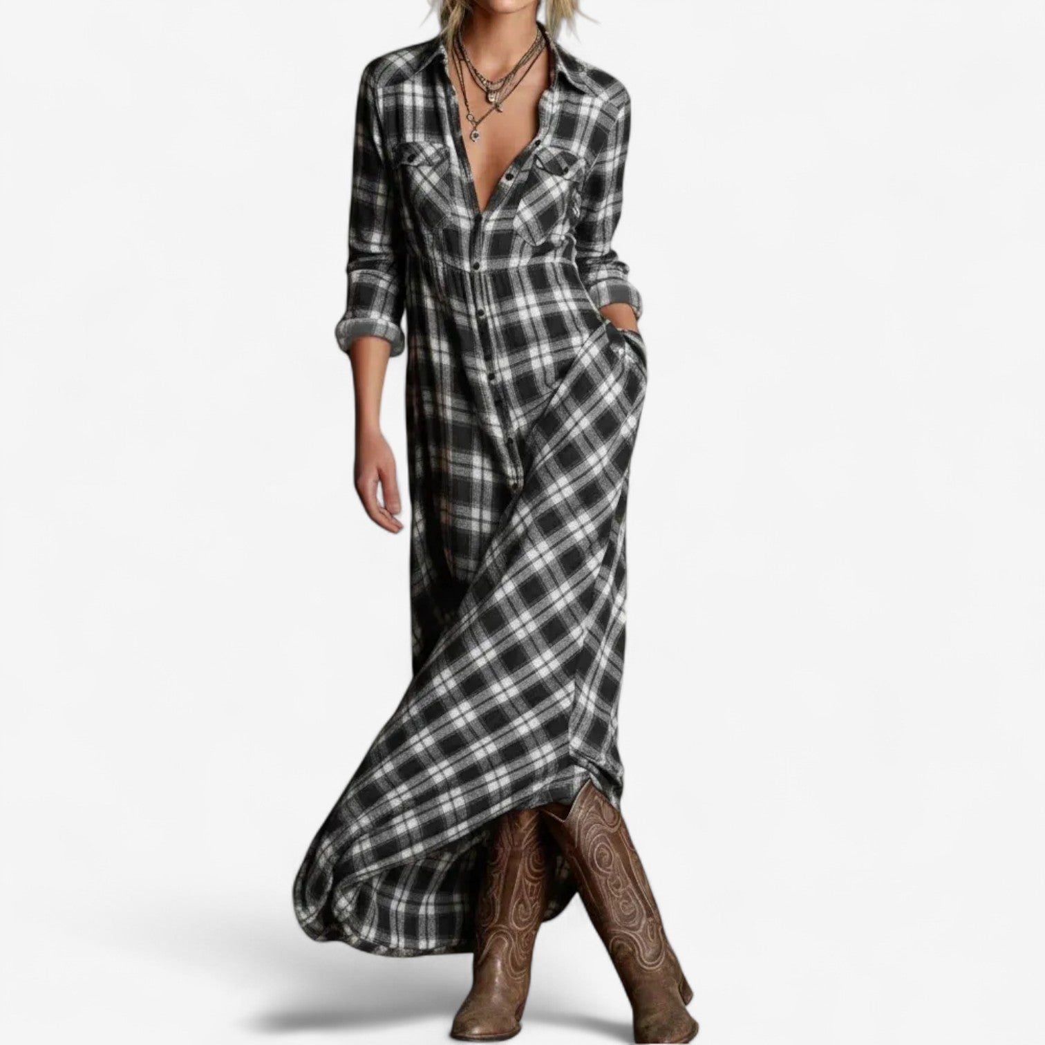 Elena Luxe Shirt Dress