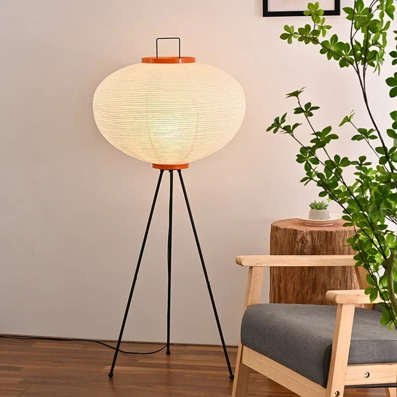 Lampe sur pied japonaise à lumière douce