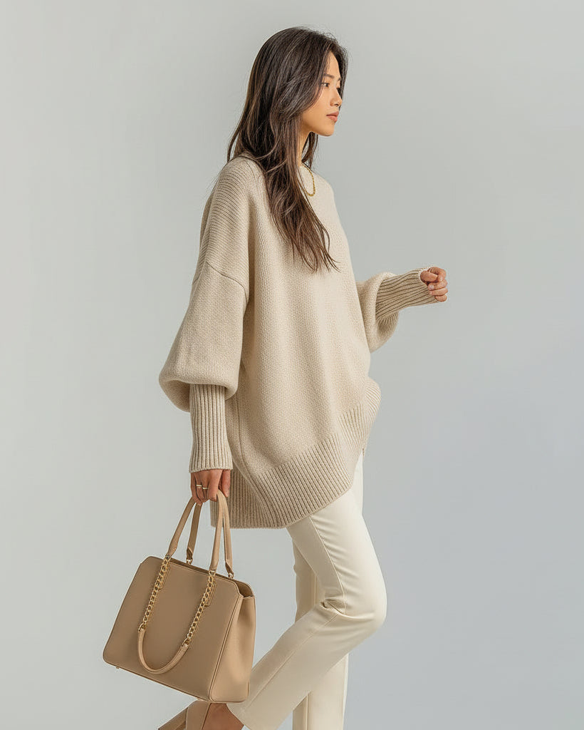 Kallos London | Relaxed Cashmere Blend Knit Sweater
