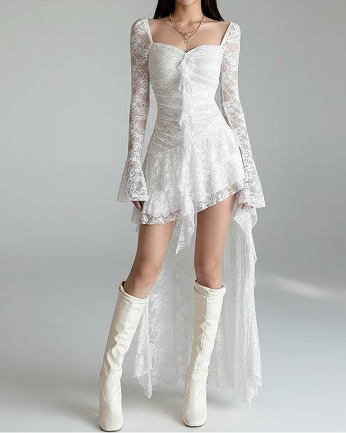 Kallos London | Fairycore Lace Long Hem Dress