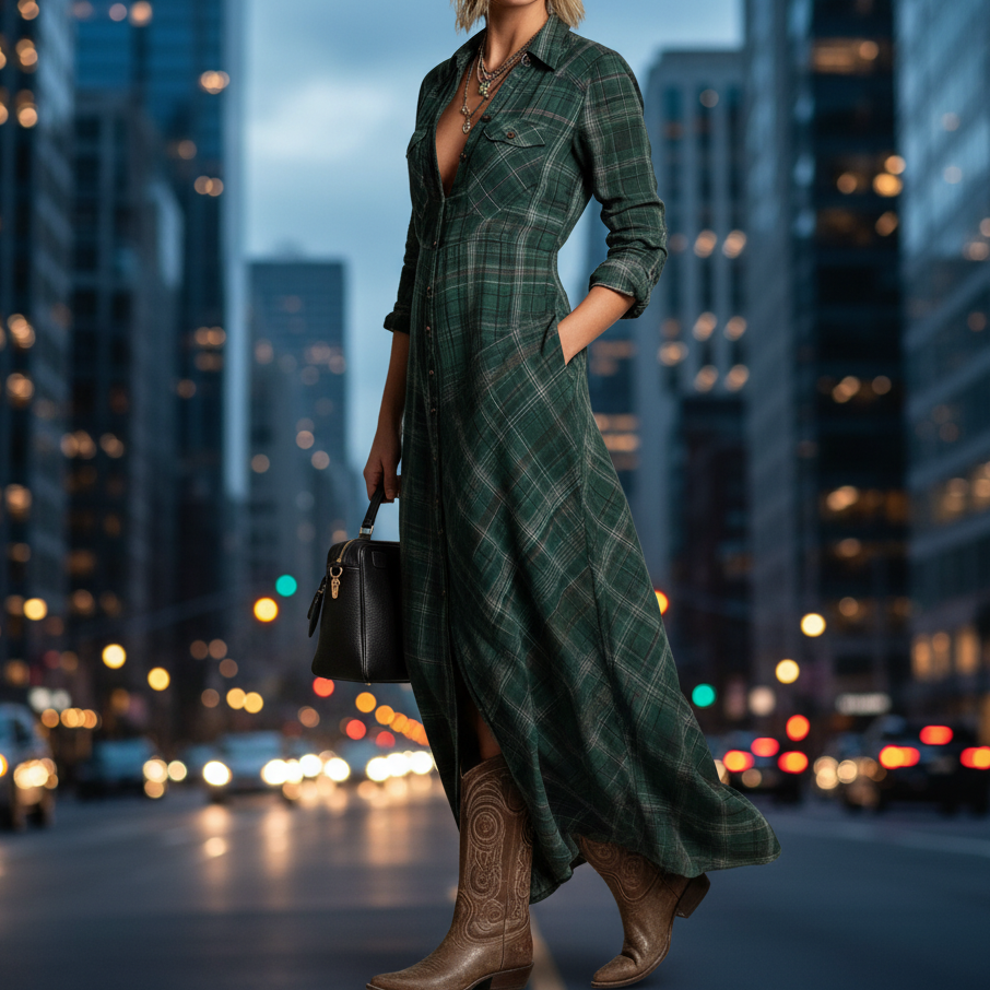 Elena Luxe Shirt Dress