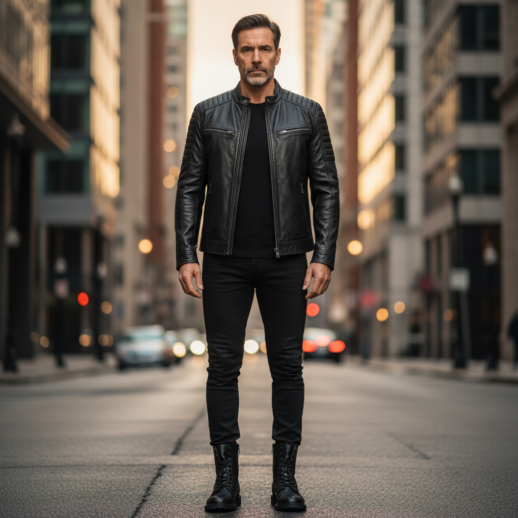 Kallos London Modern Men’s Leather Jacket