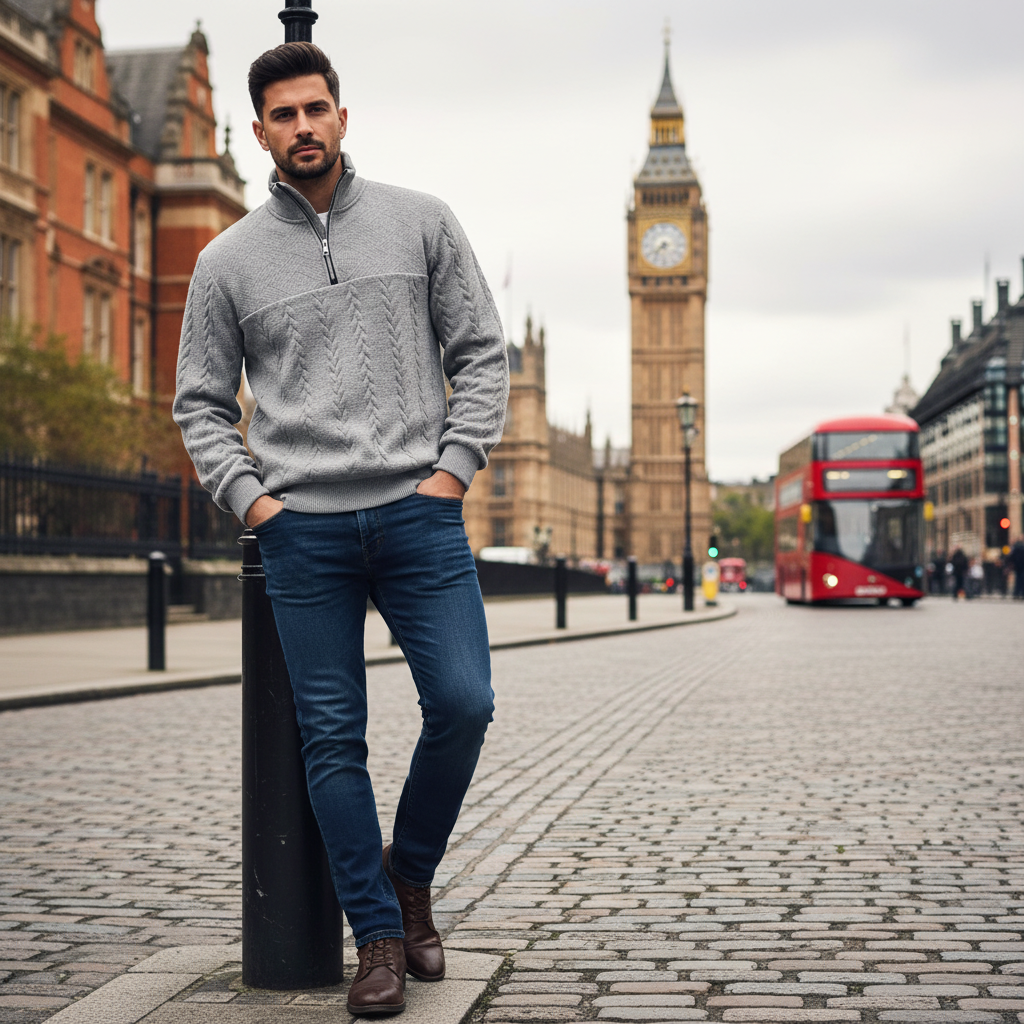 Kallos London | Premium Quarter Zip Sweatshirt