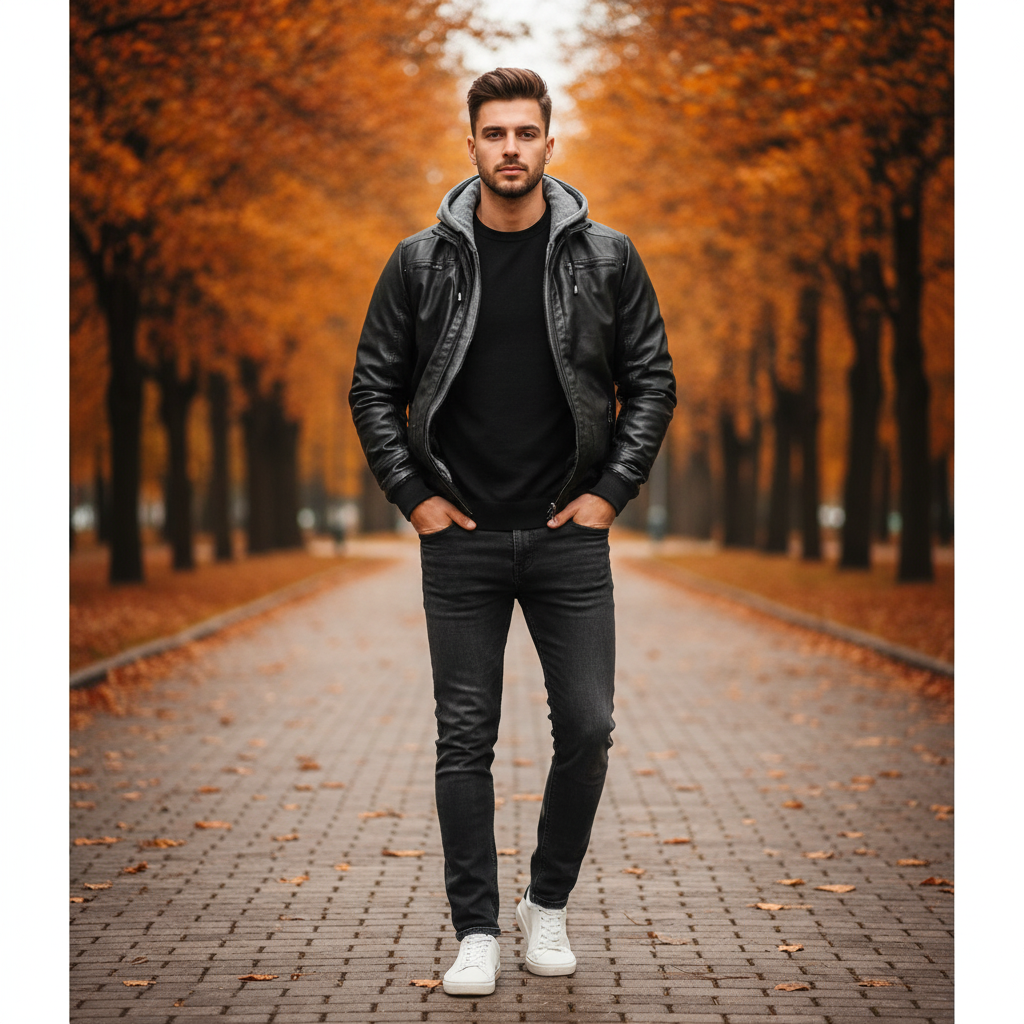 Kallos London Classic Leather Winter Jacket