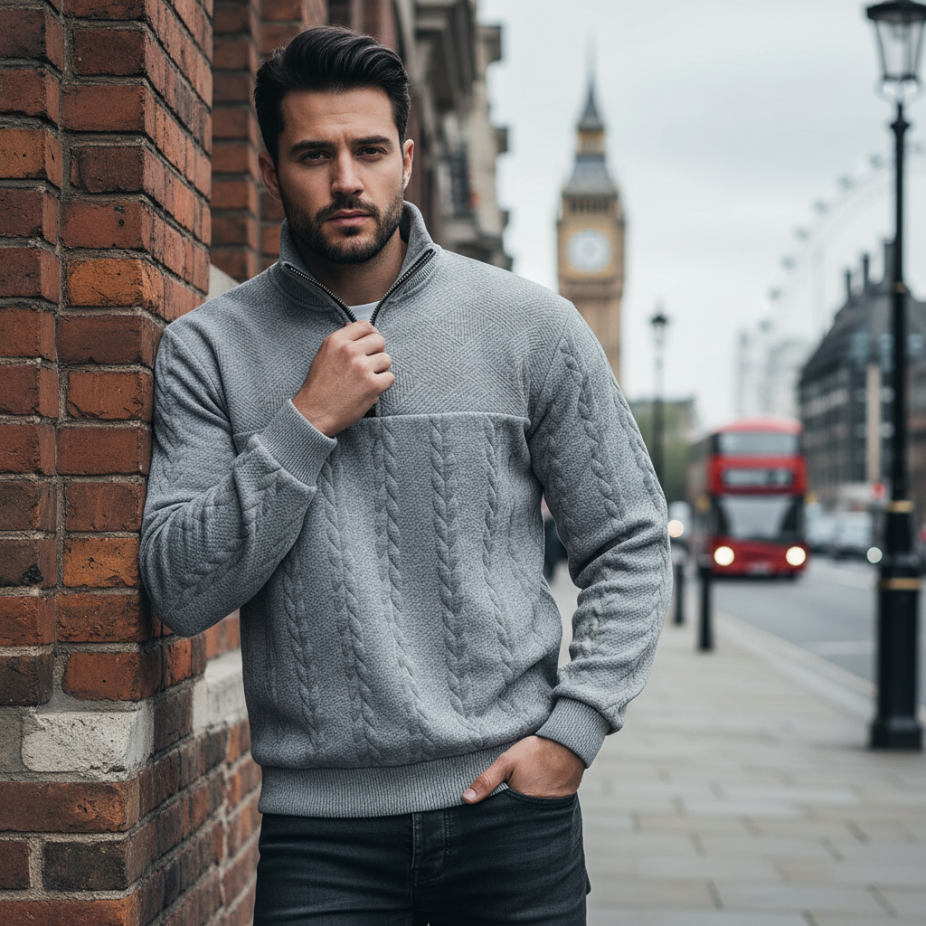 Kallos London | Premium Quarter Zip Sweatshirt