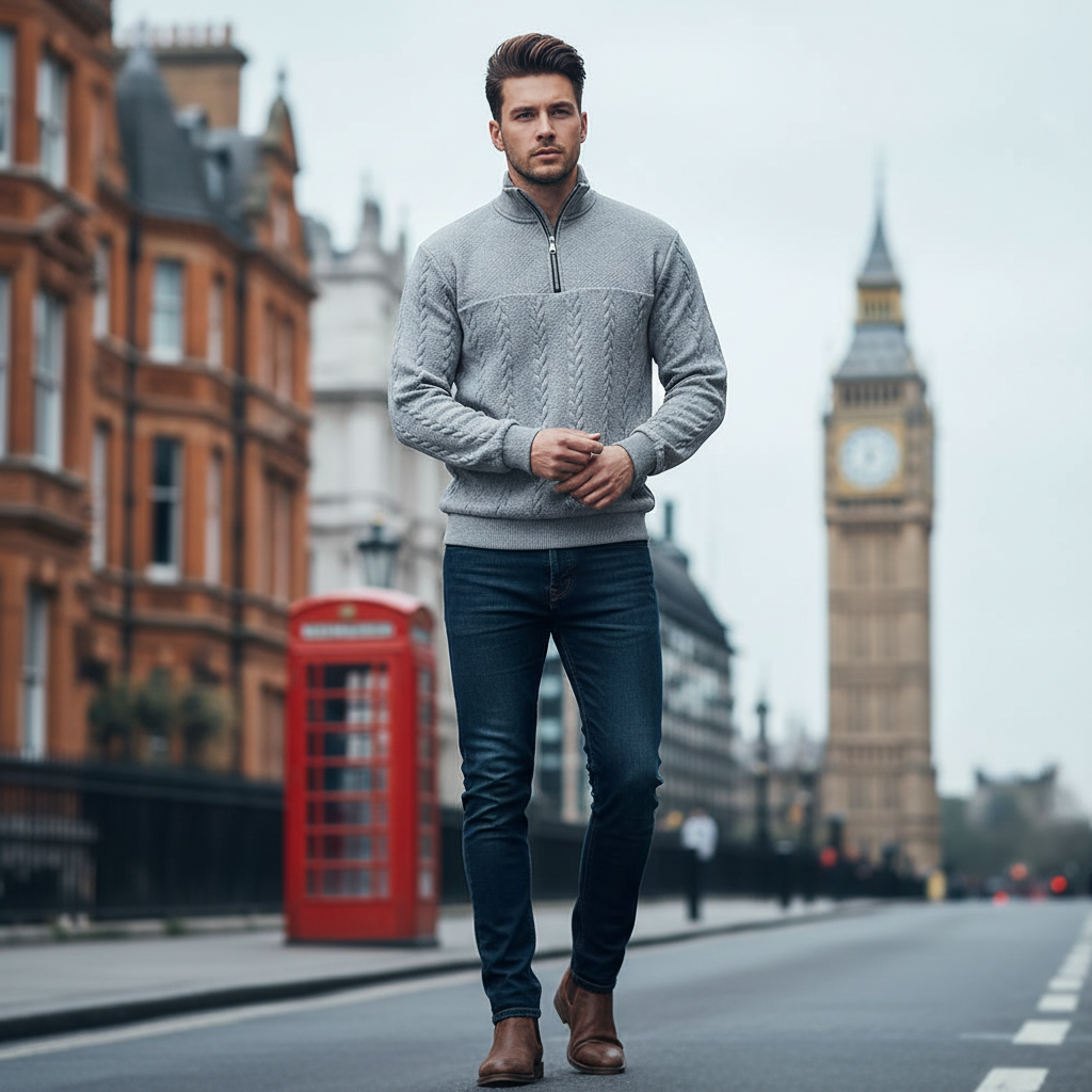 Kallos London | Premium Quarter Zip Sweatshirt